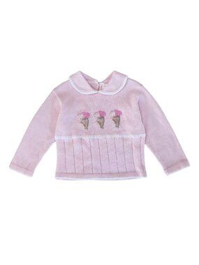 Mary James Pink Ice Cream Cone Sweater, 18-24 mo.
